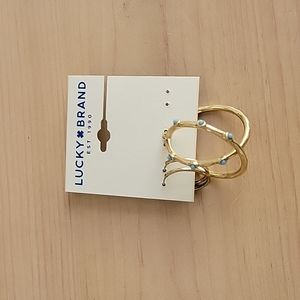Lucky Brand Hoop Circle Earrings. - 2 Pairs